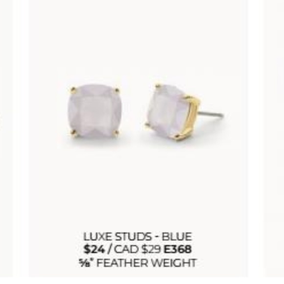:: Stella & Dot Luxe Studs - Blue/Lavender - Picture 4 of 4